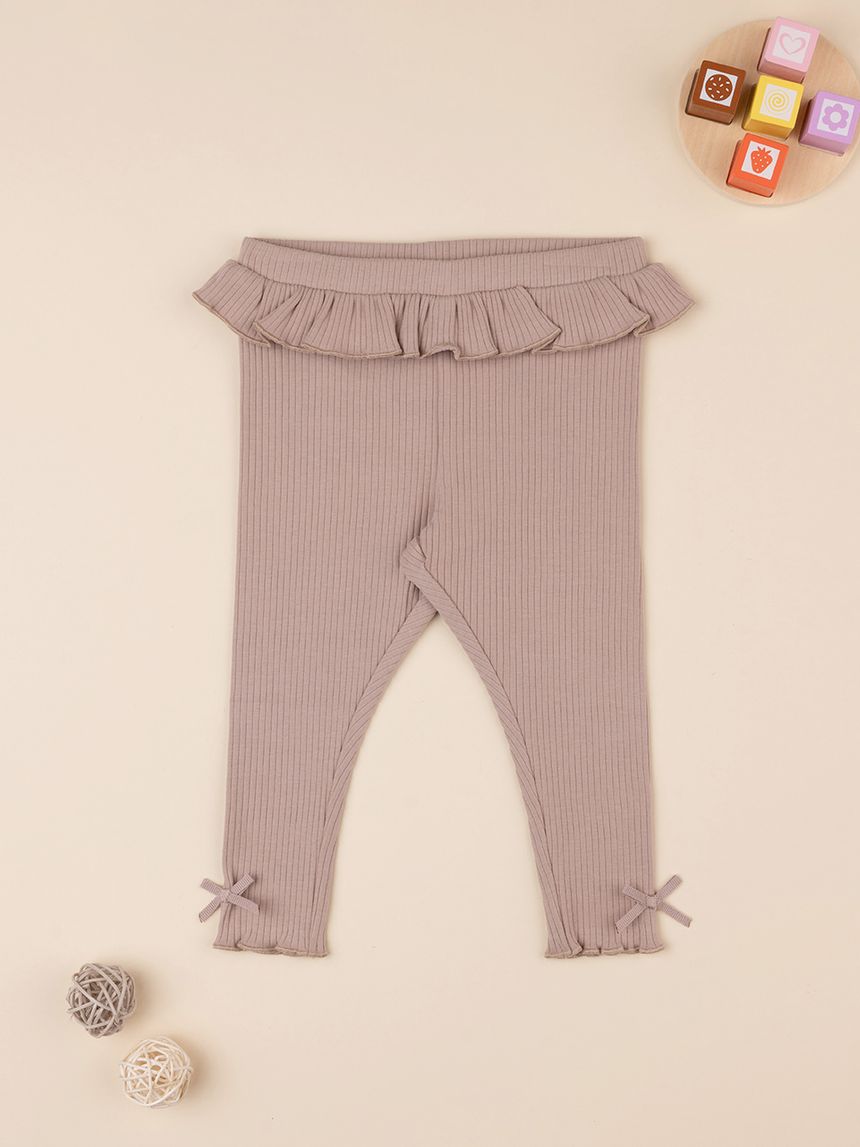 βρεφικό κολάν μπεζ ριμπ για κορίτσι - Prénatal