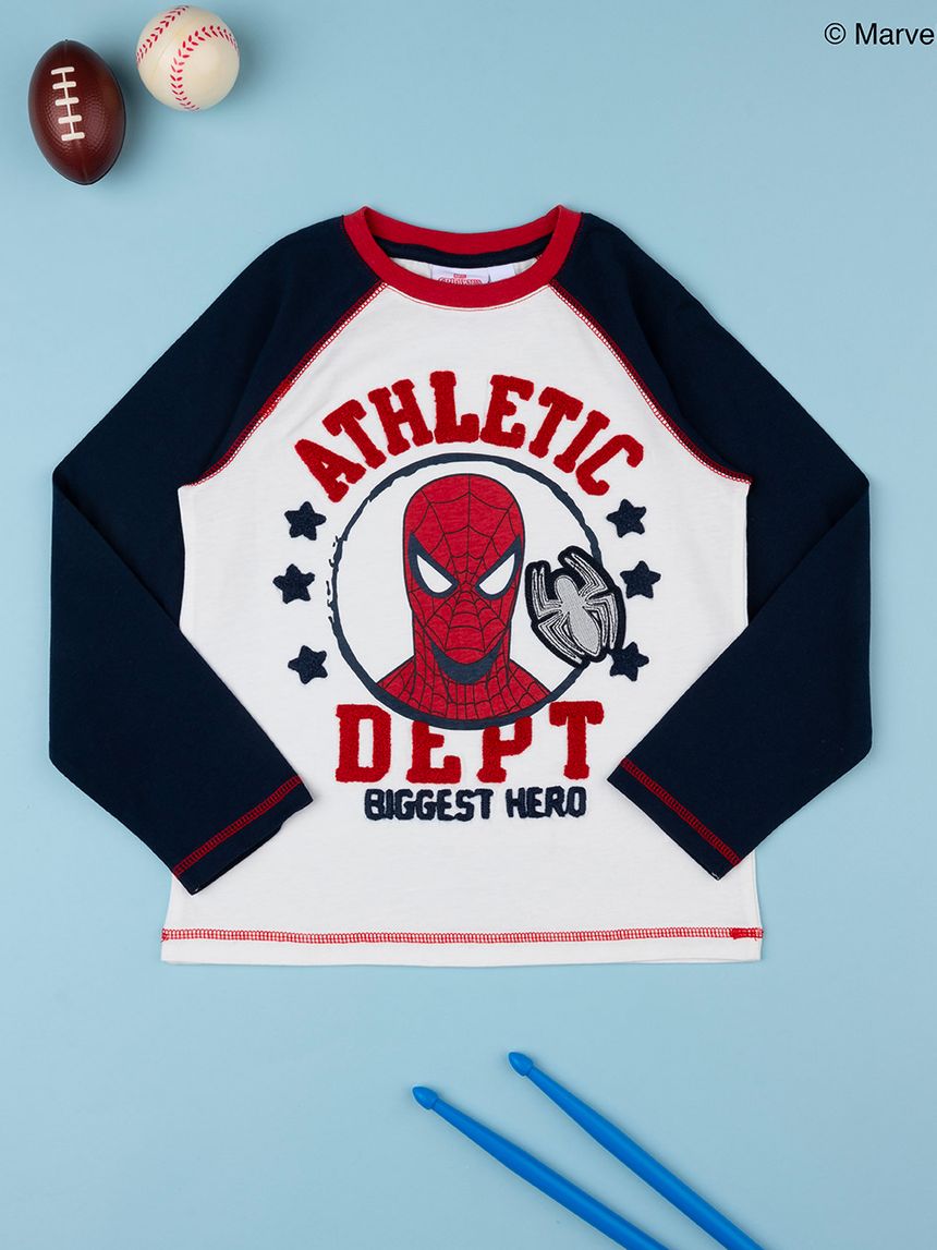 παιδική μπλούζα λευκή με το spiderman για αγόρι - Prénatal