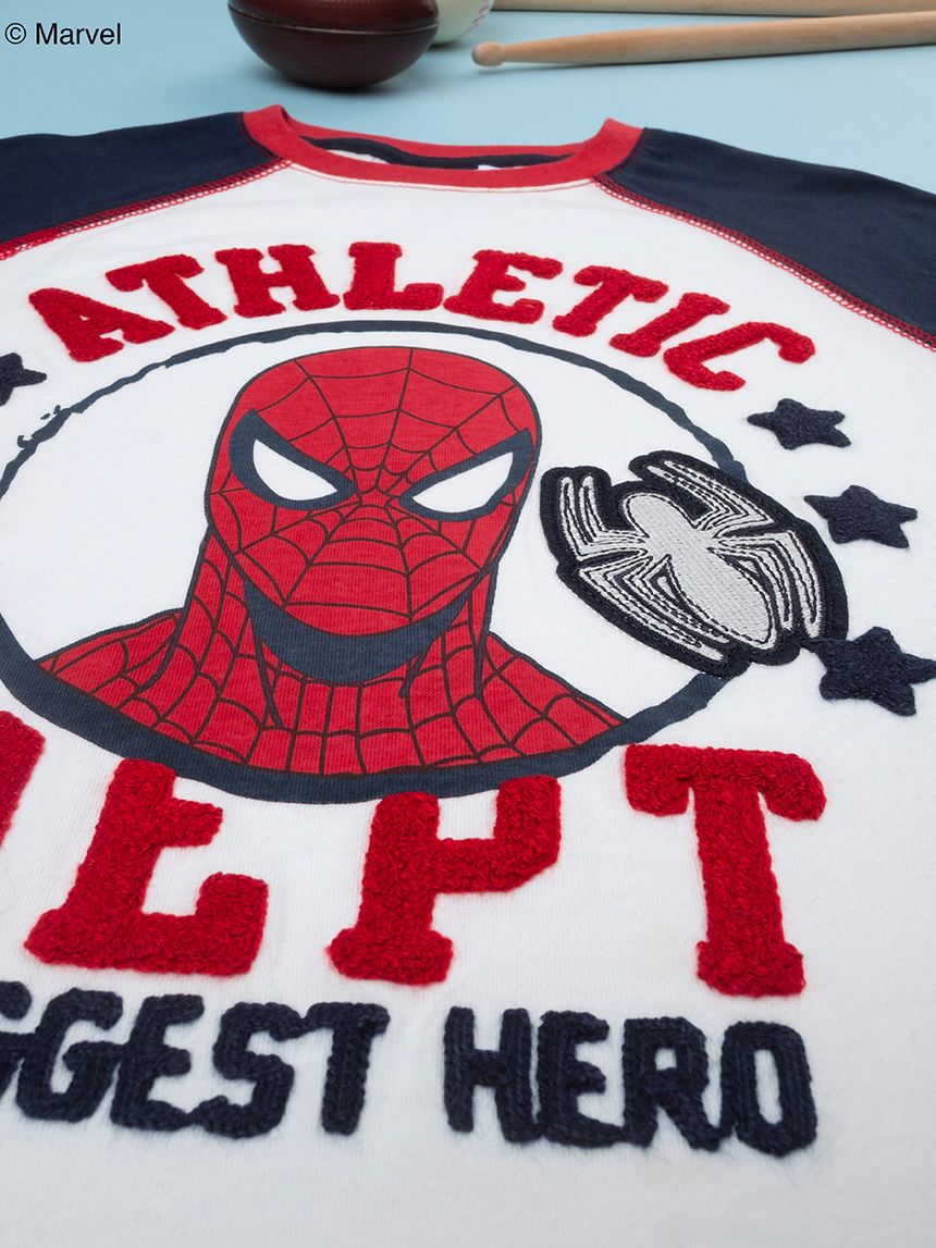 παιδική μπλούζα λευκή με το spiderman για αγόρι - Prénatal
