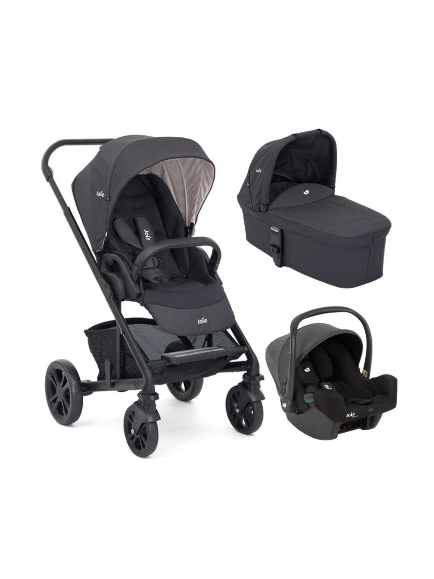 Joie σύστημα μεταφοράς trio set chrome με πορτ μπεμπέ ember & κάθισμα αυτοκινήτου i-snug 2 coal - Joie