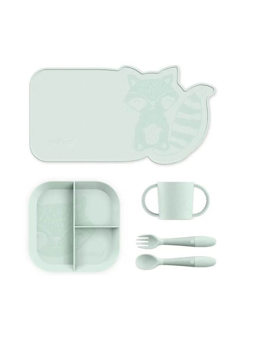 Miniland εκπαιδευτικό σετ φαγητού meal set blw mint ml89537 - Miniland