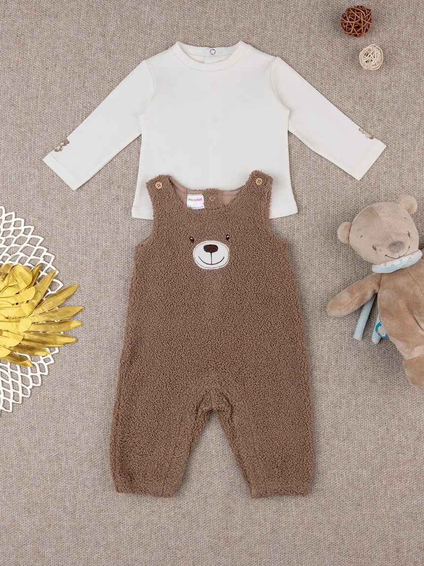 βρεφικό σετ μπλούζα και σαλοπέτα teddy για αγόρι - Prénatal