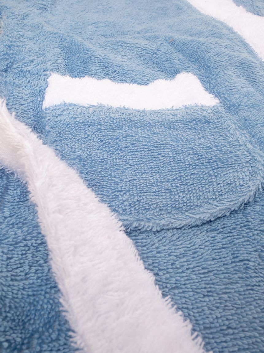 παιδικό μπουρνούζι μπλε με κουκούλα για αγόρι - Prénatal