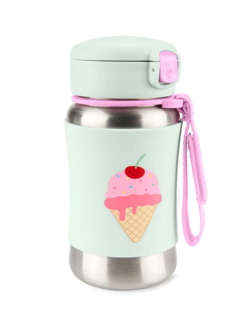 Skip hop sparkle style stainless steel παγούρι με καλαμάκι 350ml ice cream 9o285610 - SKIP HOP