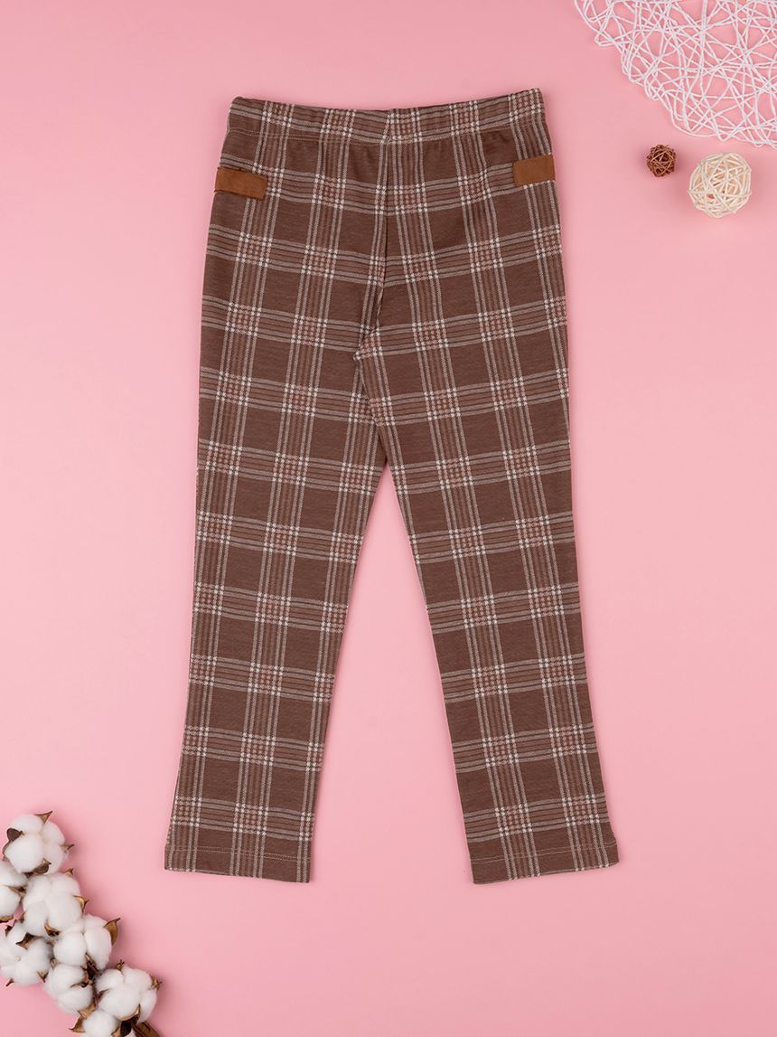 παιδικό κολάν καφέ ριγέ για κορίτσι - Prénatal