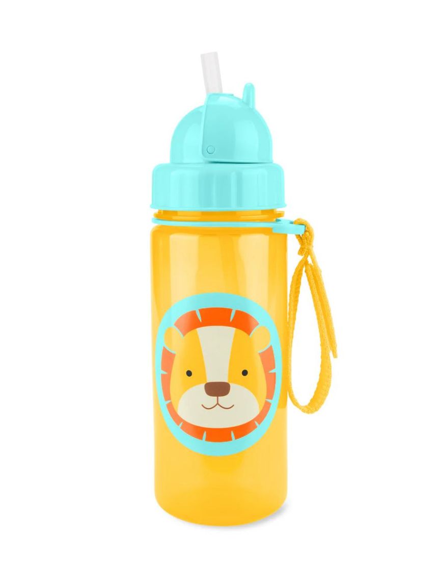 Skip hop zoo πλαστικό παγούρι με καλαμάκι 384.5ml lion 9o285810 - SKIP HOP