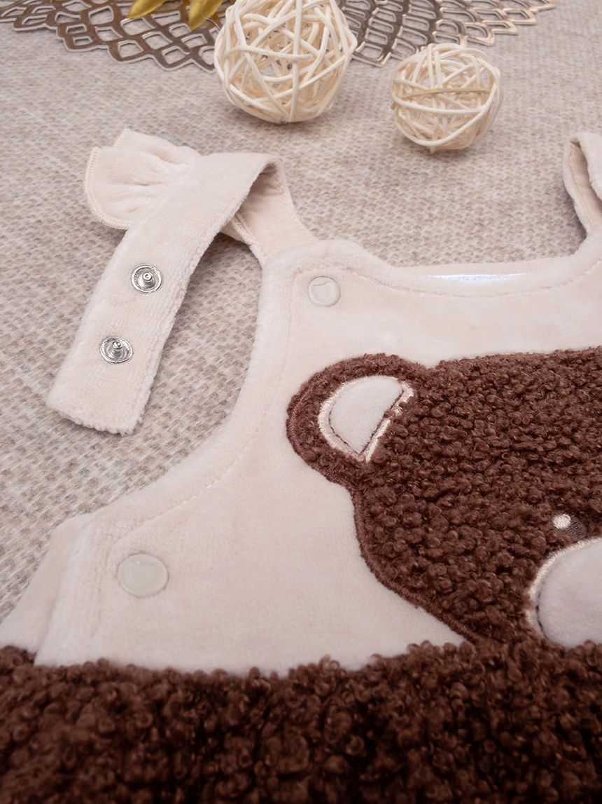 βρεφικό σετ μπλούζα και φόρεμα teddy για κορίτσι - Prénatal