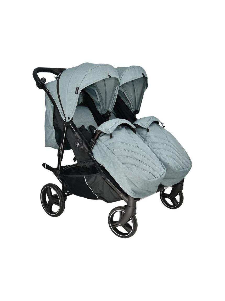 Bebe stars καρότσι διδύμων double trouble petrol 7901-184 - Bebe Stars