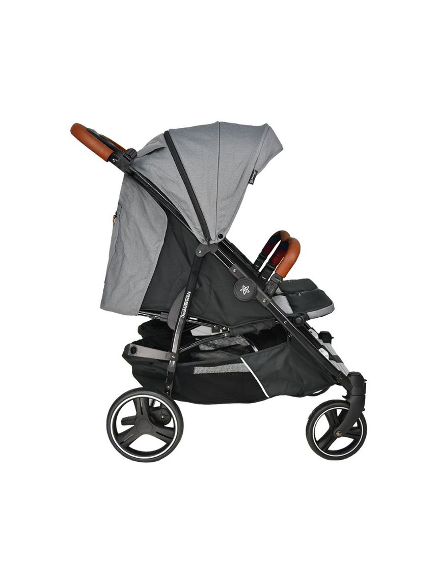 Bebe stars καρότσι διδύμων double trouble grey 7901-186 - Bebe Stars