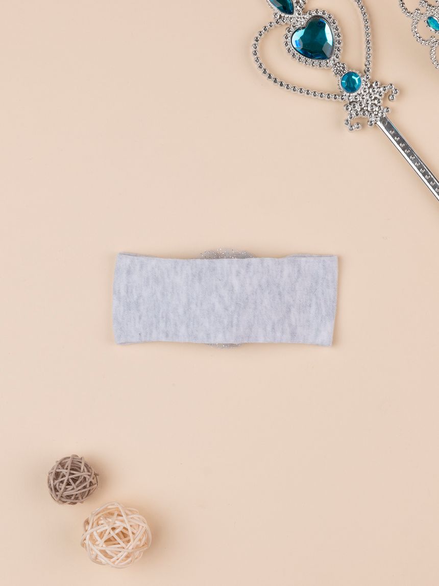 βρεφική κορδέλα μαλλιών γκρι με φιογκάκι για κορίτσι - Prénatal