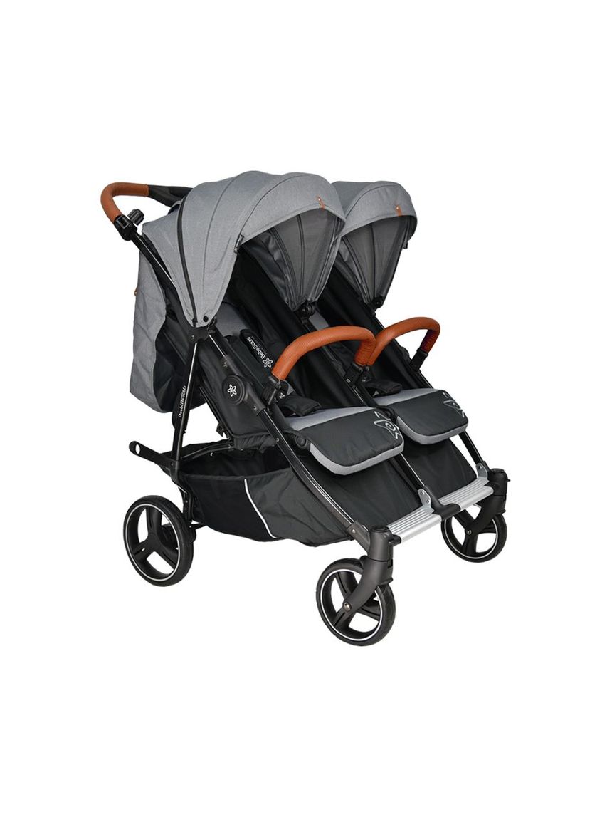 Bebe stars καρότσι διδύμων double trouble grey 7901-186 - Bebe Stars