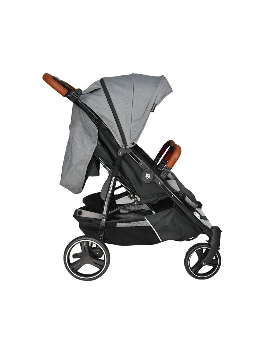 Bebe stars καρότσι διδύμων double trouble grey 7901-186 - Bebe Stars