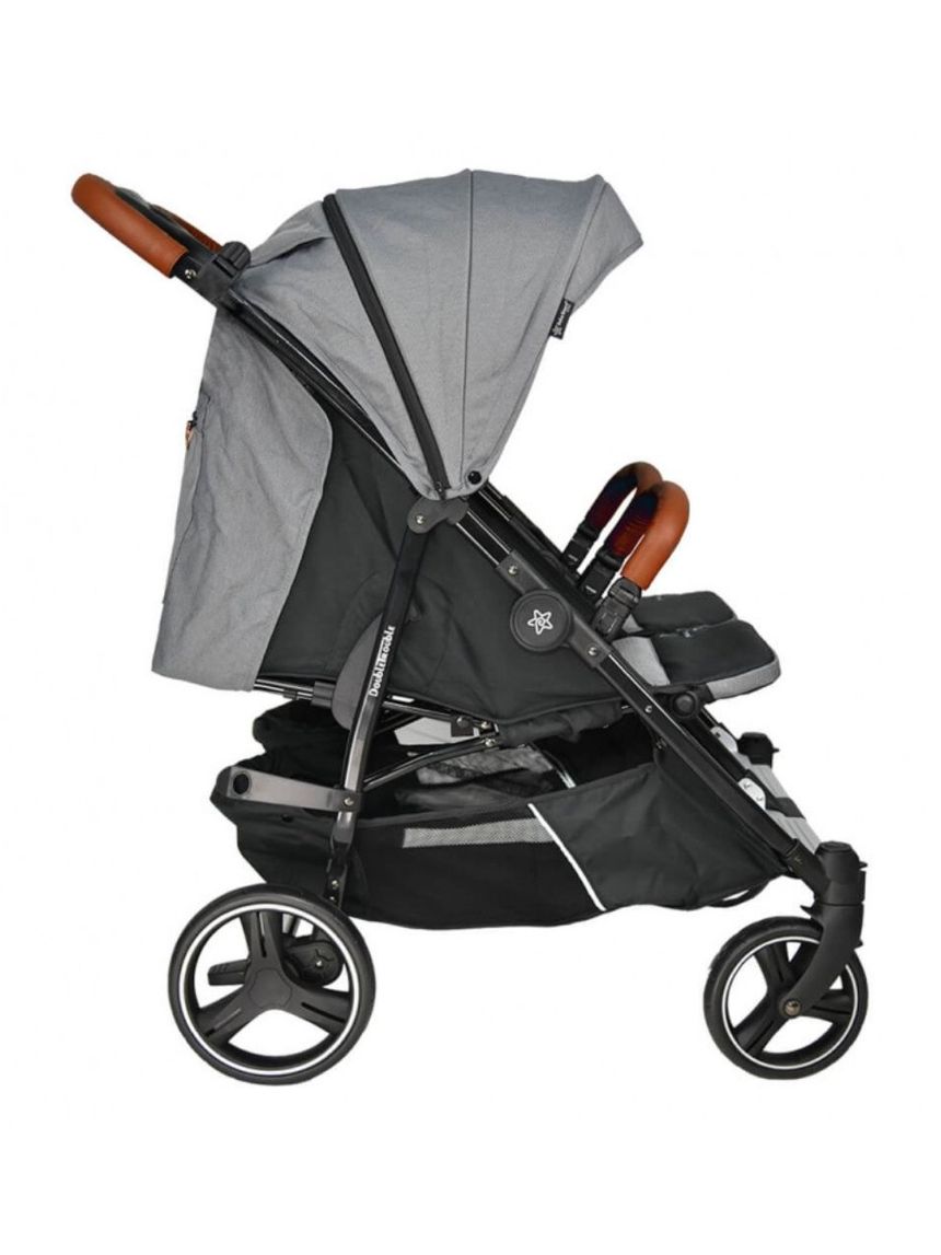 Bebe stars καρότσι διδύμων double trouble grey - Bebe Stars