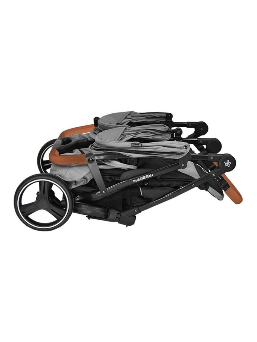 Bebe stars καρότσι διδύμων double trouble grey - Bebe Stars