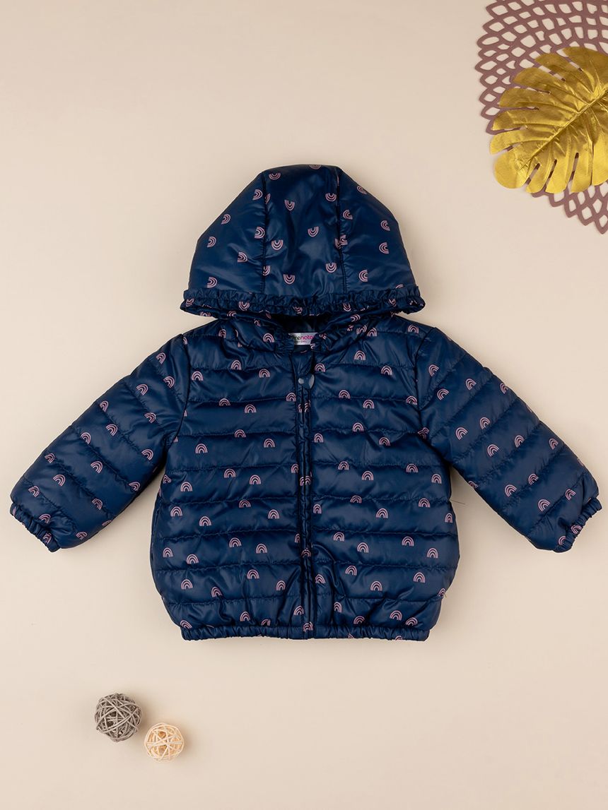 βρεφικό μπουφάν φουσκωτό με ουράνια τόξα για κορίτσι - Prénatal