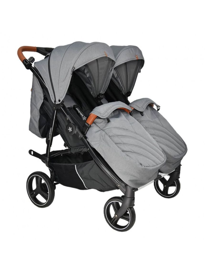 Bebe stars καρότσι διδύμων double trouble grey - Bebe Stars
