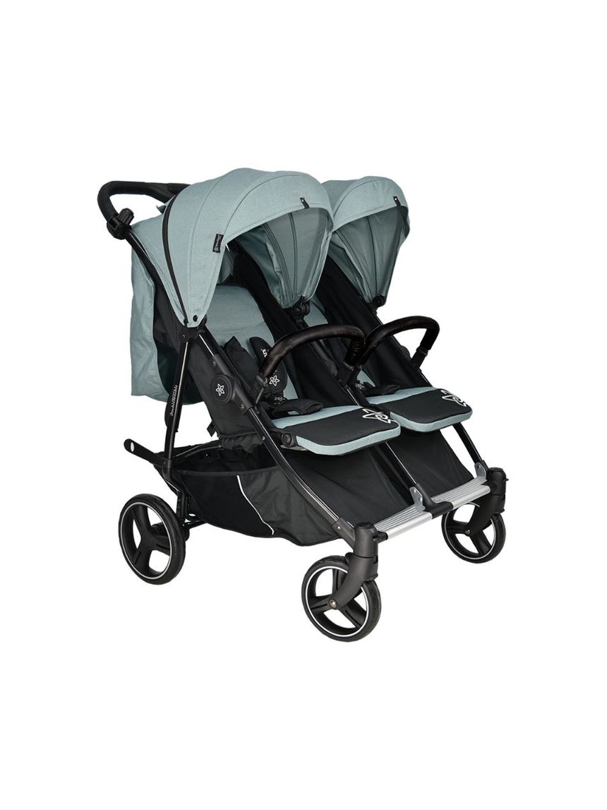 Bebe stars καρότσι διδύμων double trouble petrol 7901-184 - Bebe Stars