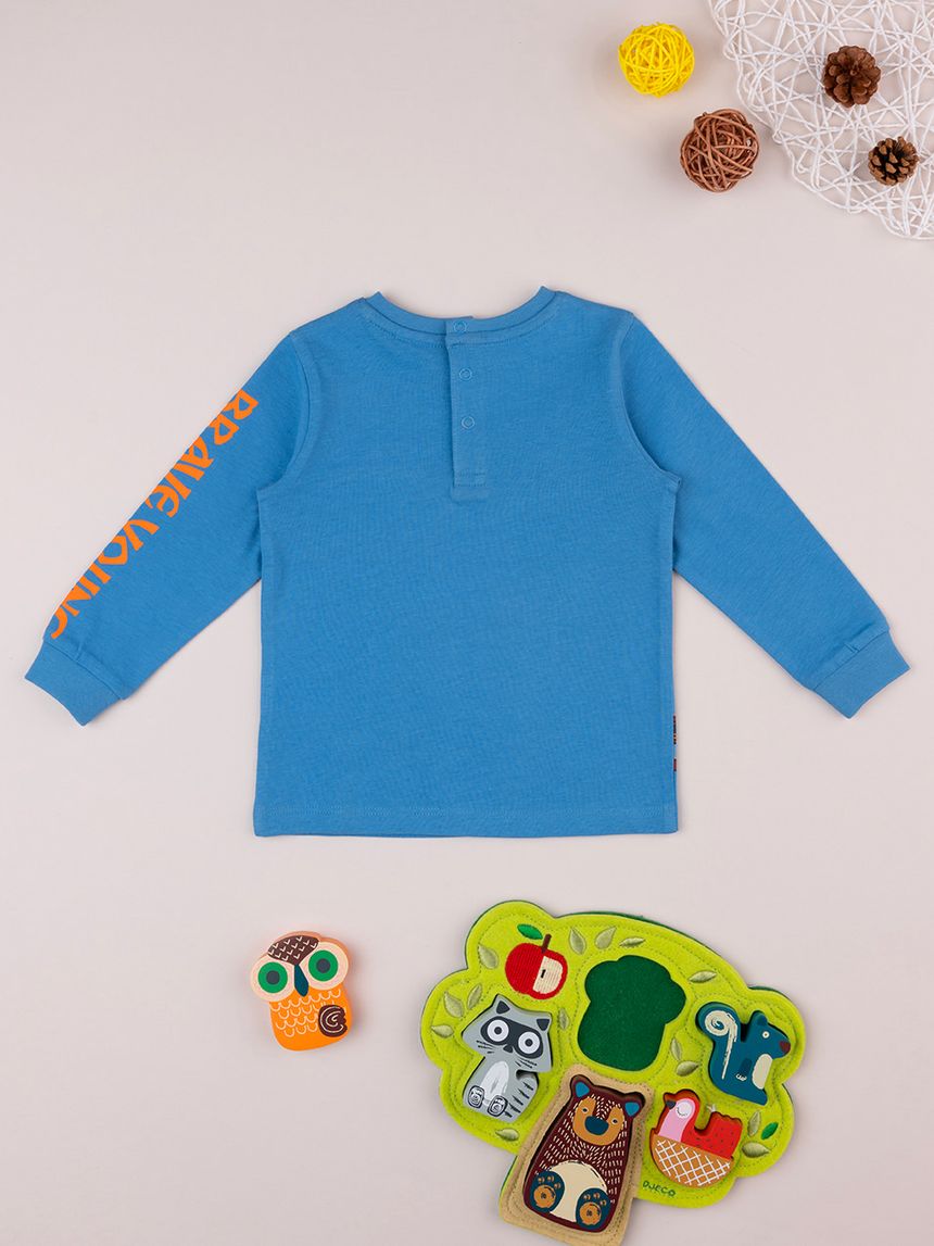 βρεφική μπλούζα γαλάζια teddy για αγόρι - Prénatal