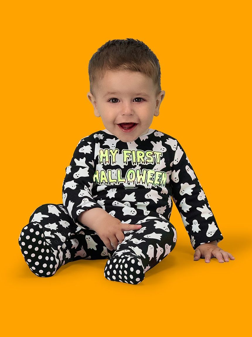 βρεφικό φορμάκι halloween μαύρο για αγόρι - Prénatal