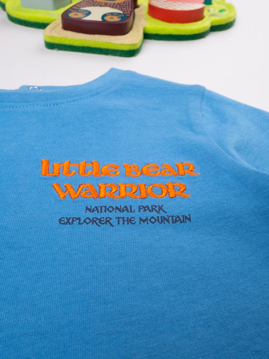 βρεφική μπλούζα γαλάζια teddy για αγόρι - Prénatal