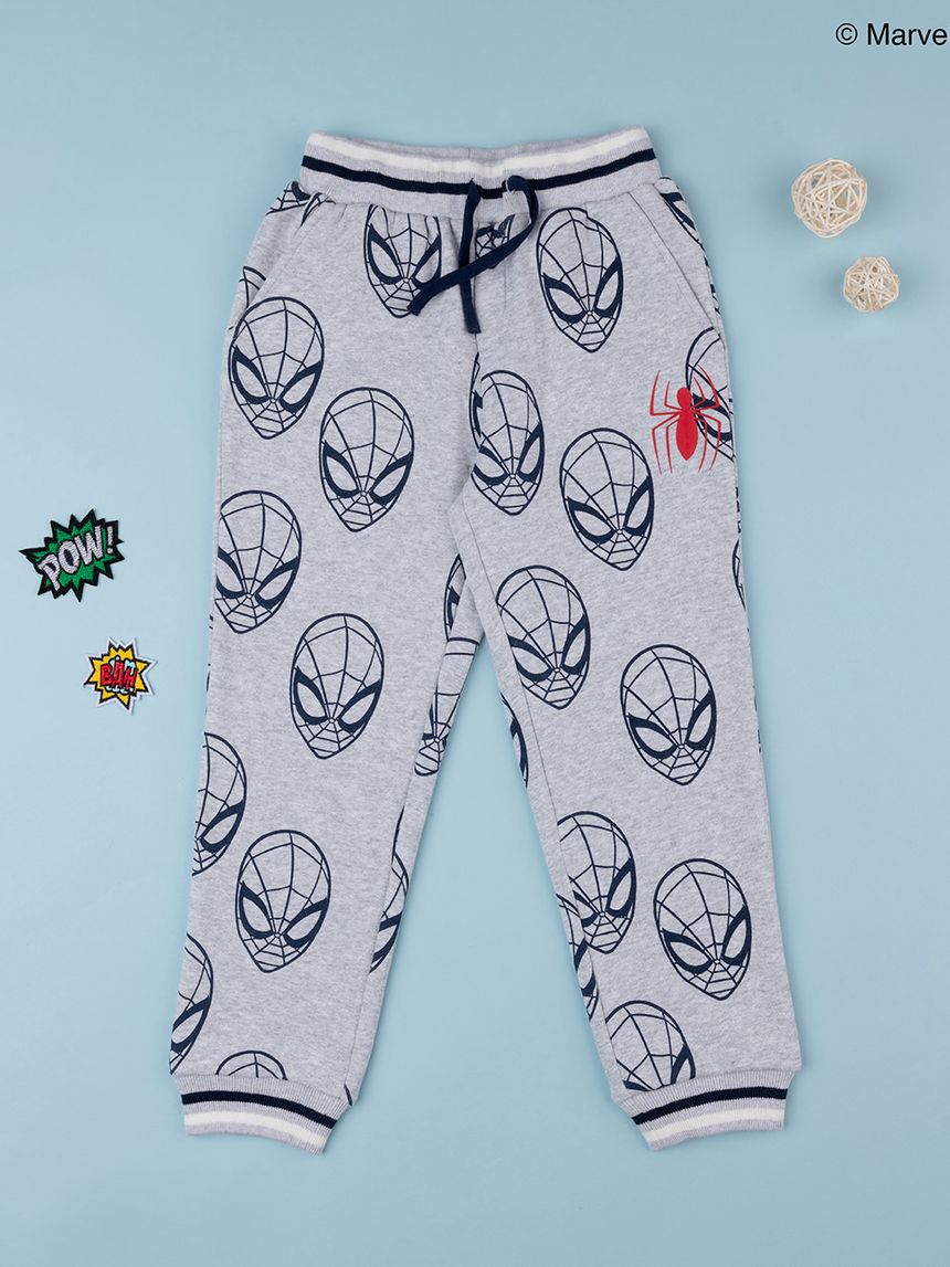 παιδικό παντελόνι φόρμας γκρι spiderman για αγόρι - Prénatal