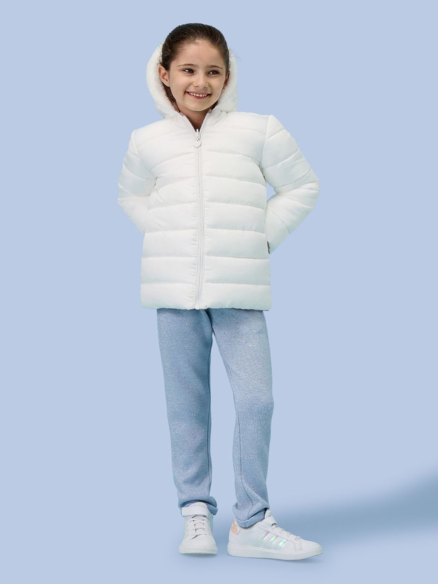 παιδικό παντελόνι φούτερ γαλάζιο lurex για κορίτσι - Prénatal