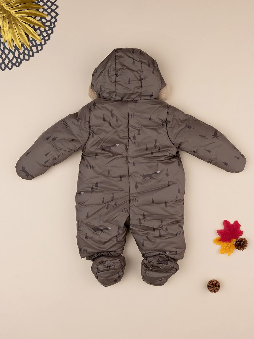 βρεφική φόρμα εξόδου καφέ forest για αγόρι - Prénatal