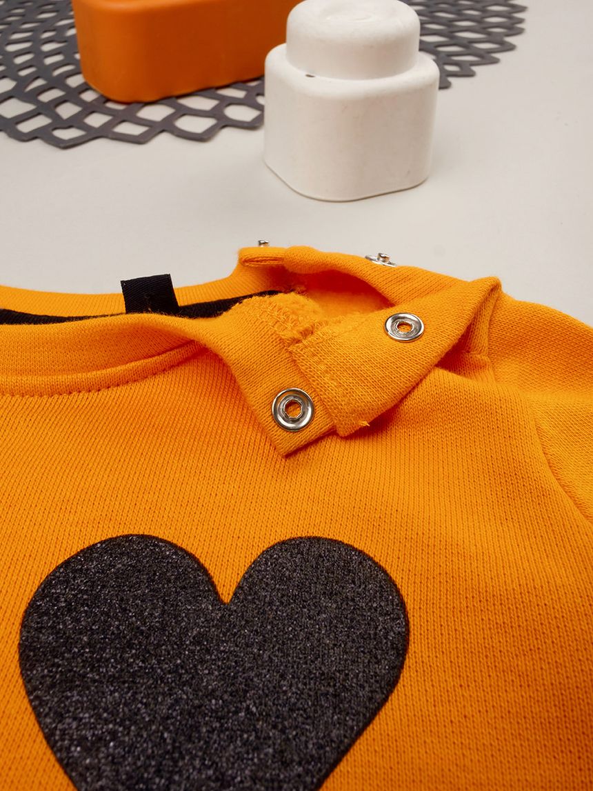 πιτζάμα halloween πορτοκαλί/μαύρη για κορίτσι - Prénatal