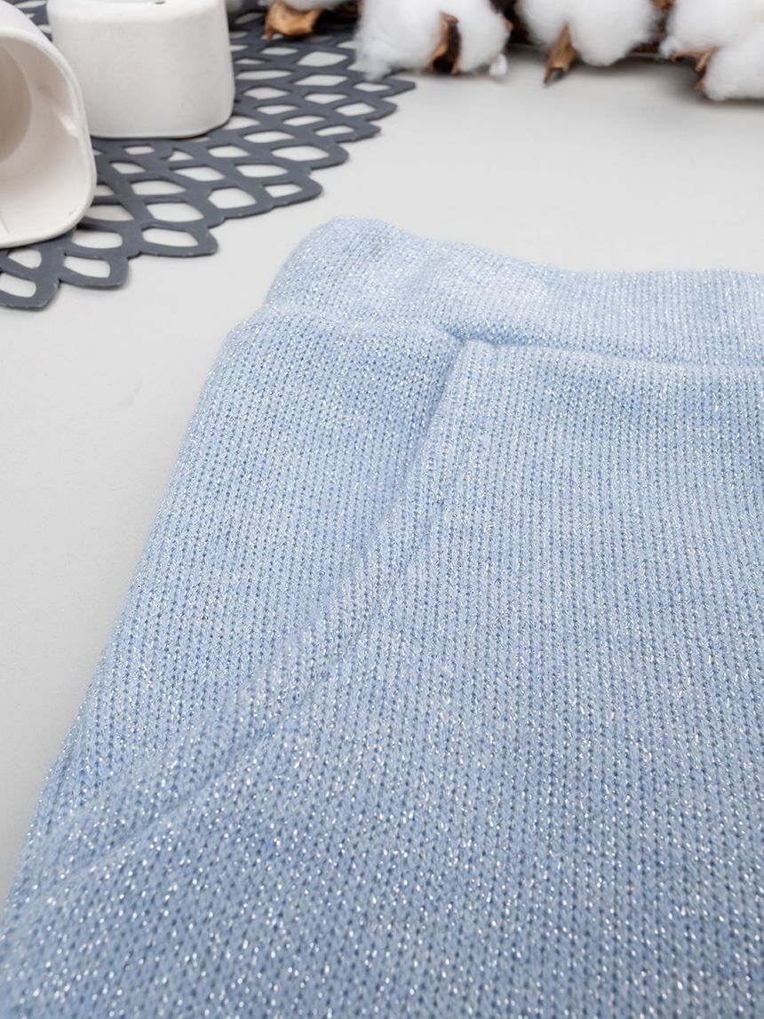 παιδικό παντελόνι φούτερ γαλάζιο lurex για κορίτσι - Prénatal