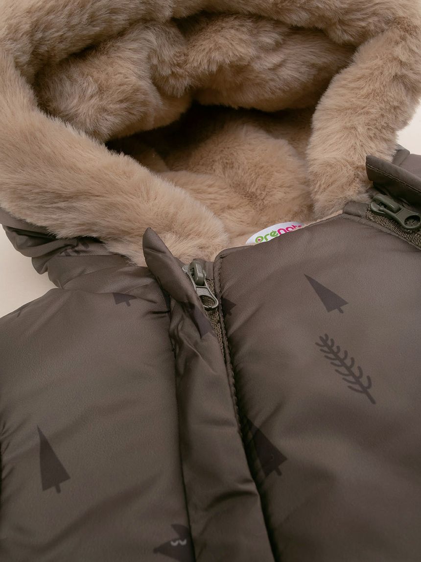 βρεφική φόρμα εξόδου καφέ forest για αγόρι - Prénatal