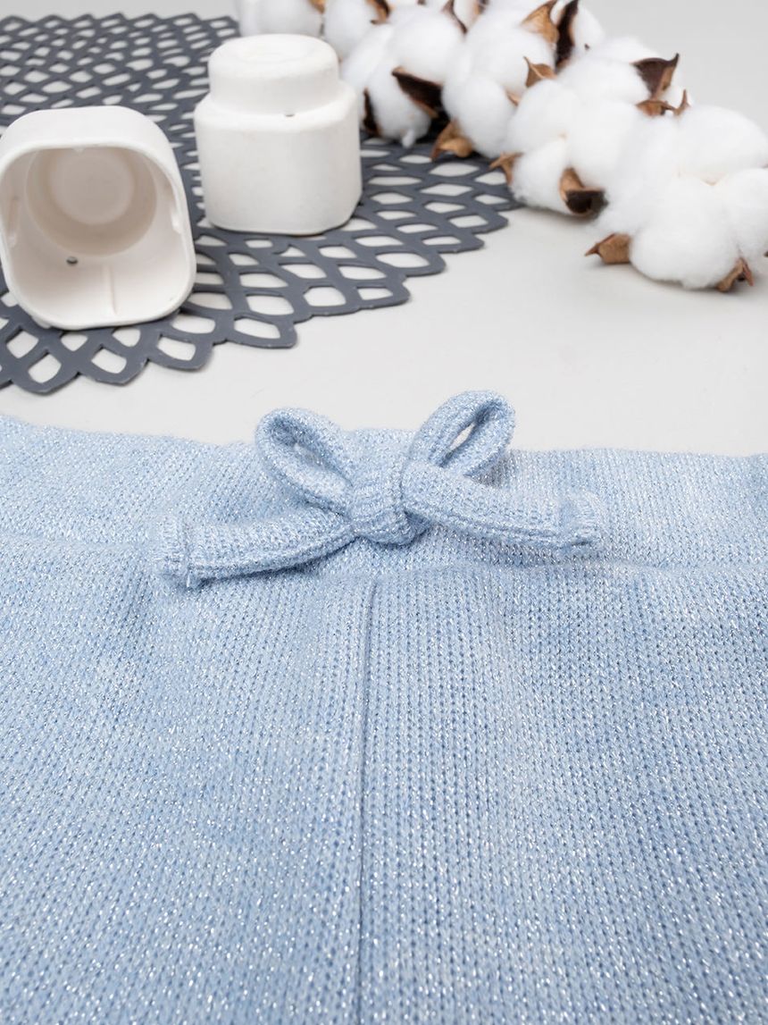 παιδικό παντελόνι φούτερ γαλάζιο lurex για κορίτσι - Prénatal