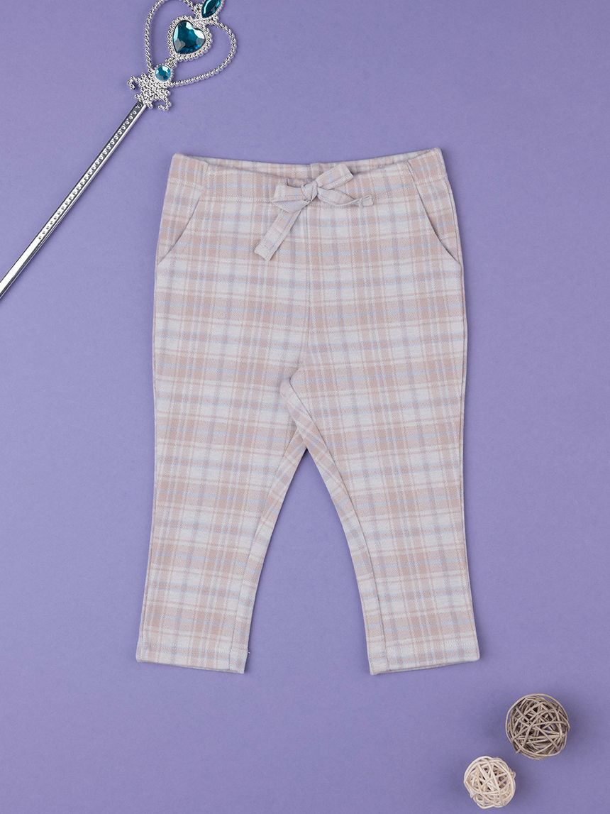 βρεφικό κολάν καρό μπλε/μπεζ για κορίτσι - Prénatal