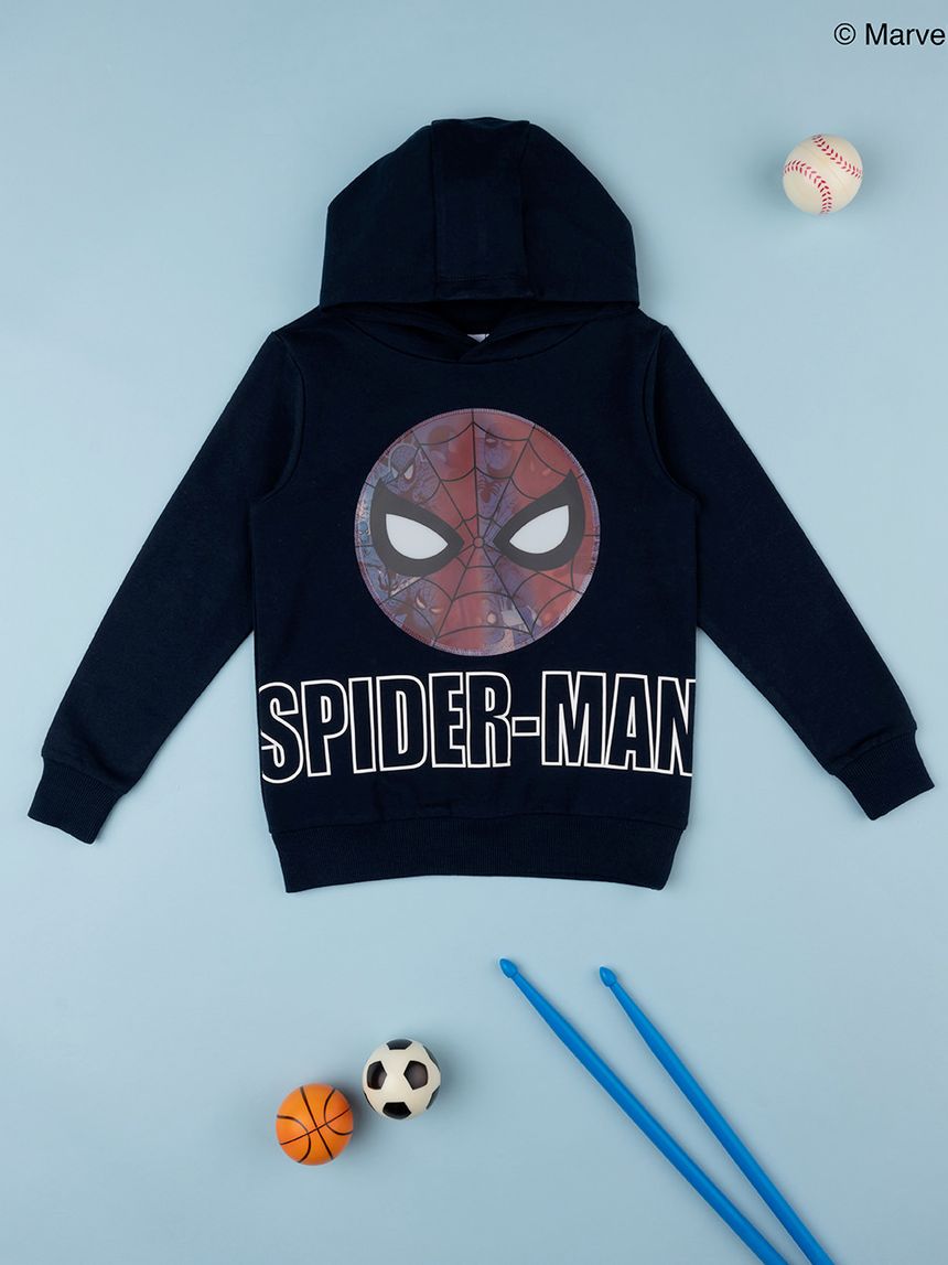 παιδική μπλούζα φούτερ μπλε με το spiderman για αγόρι - Prénatal