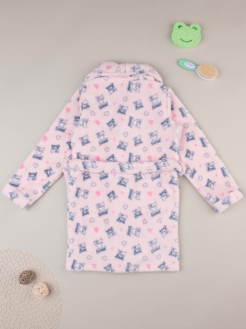 παιδική σενίλ ρόμπα ροζ με γατάκια για κορίτσι - Prénatal
