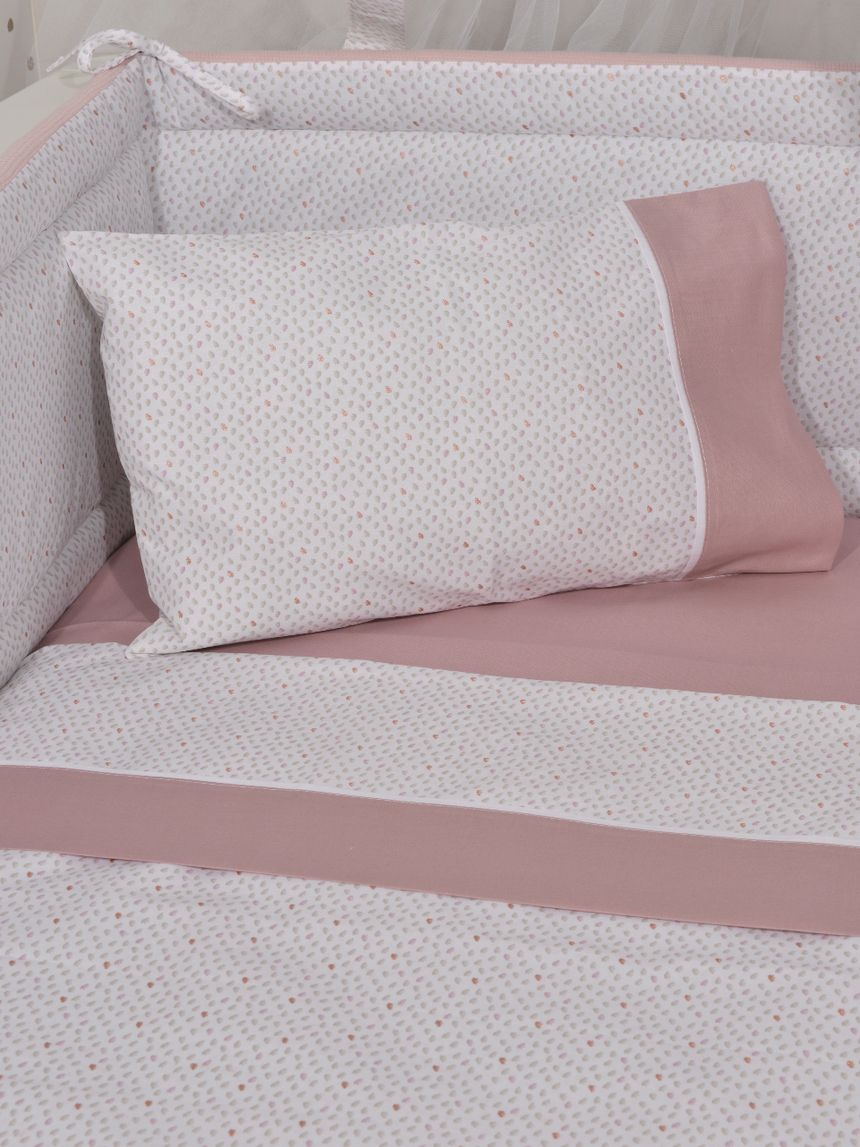 Baby oliver σετ σεντόνια κρεβατιού x3 dusty pink 46-6706-402 - BABY OLIVER