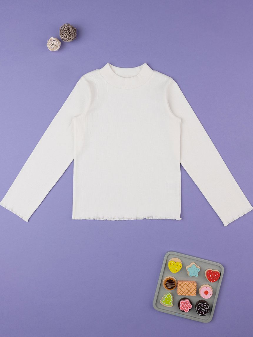 παιδική μπλούζα ζιβάγκο λευκή για κορίτσι - Prénatal