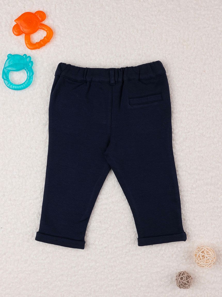 βρεφικό παντελόνι μπλε teddy για αγόρι - Prénatal