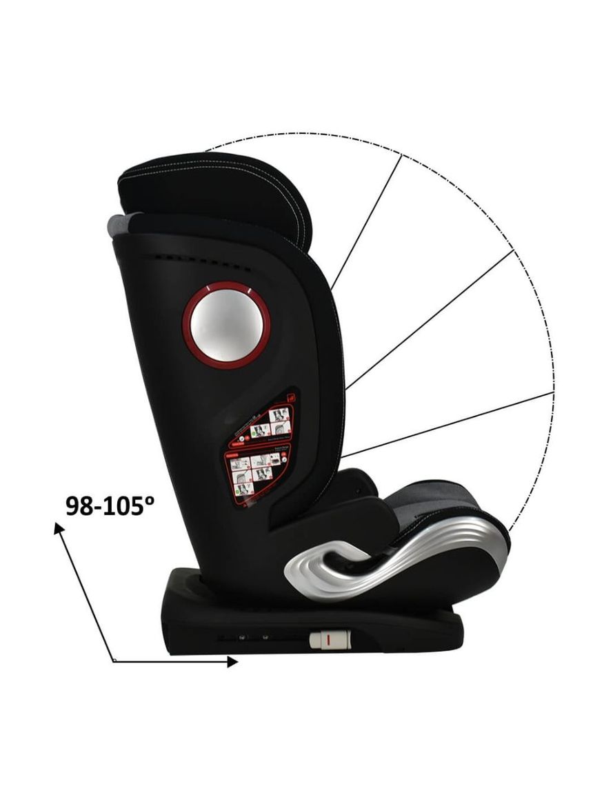 Bebe stars κάθισμα αυτοκινήτου leon plus i-size (100-150cm) grey 944-186 - Bebe Stars