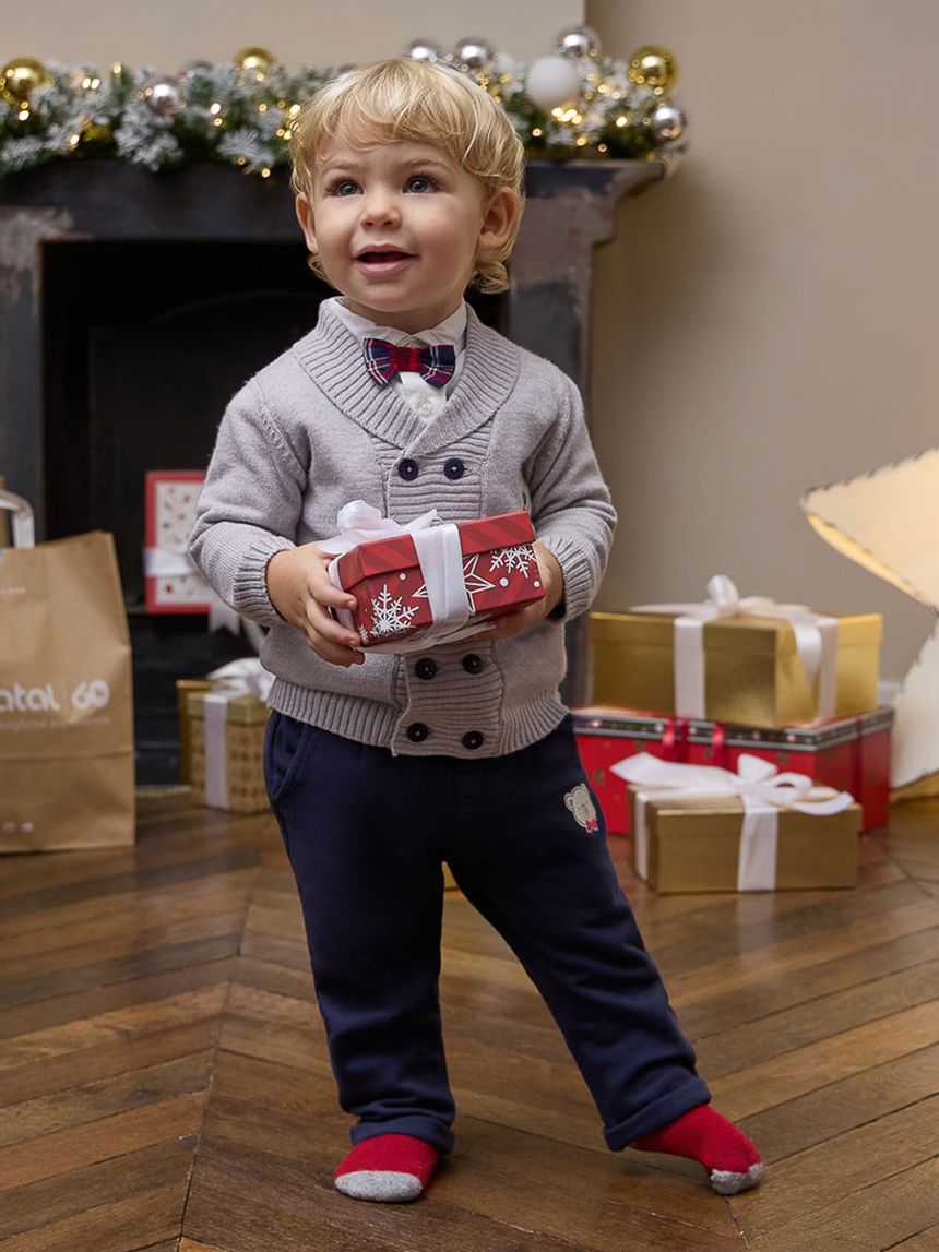 βρεφικό πουκάμισο λευκό με παπιγιόν για αγόρι - Prénatal