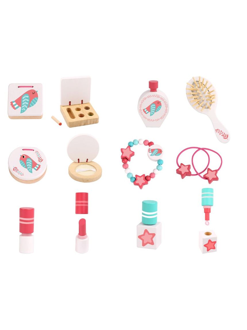 Tooky toy ξύλινη τουαλέτα ομορφιάς ροζ tl098a - TOOKY TOY