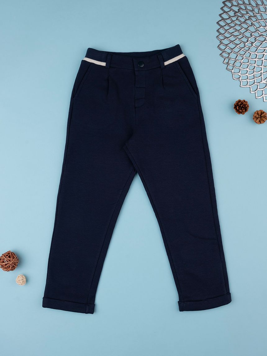 παιδικό παντελόνι μπλε από φέλπα για αγόρι - Prénatal