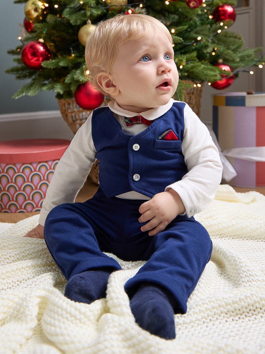 βρεφικό σετ κορμάκι και παντελόνι classic για αγόρι - Prénatal