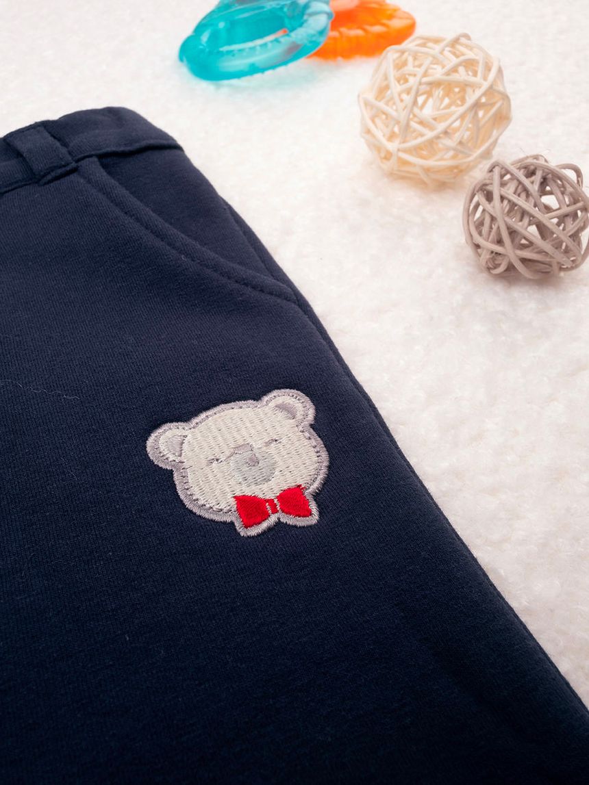 βρεφικό παντελόνι μπλε teddy για αγόρι - Prénatal