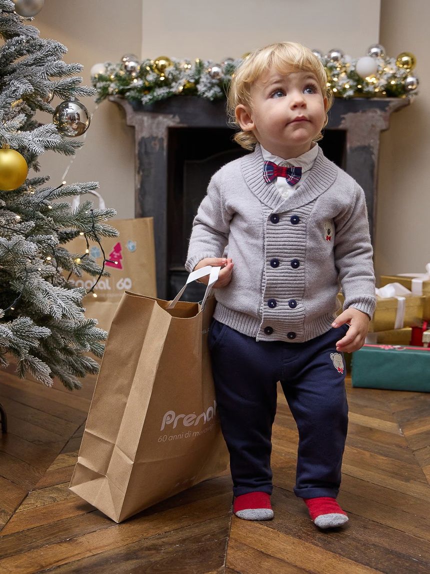 βρεφικό πουκάμισο λευκό με παπιγιόν για αγόρι - Prénatal