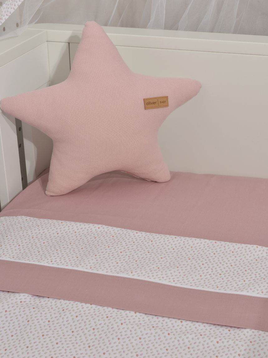 Baby oliver σετ σεντόνια λίκνου x2 dusty pink 46-6704-402 - BABY OLIVER