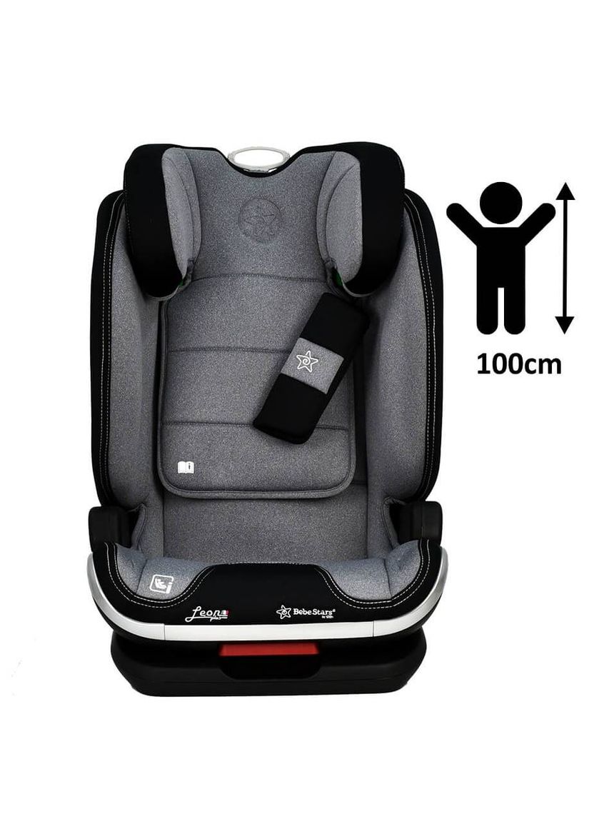 Bebe stars κάθισμα αυτοκινήτου leon plus i-size (100-150cm) grey 944-186 - Bebe Stars