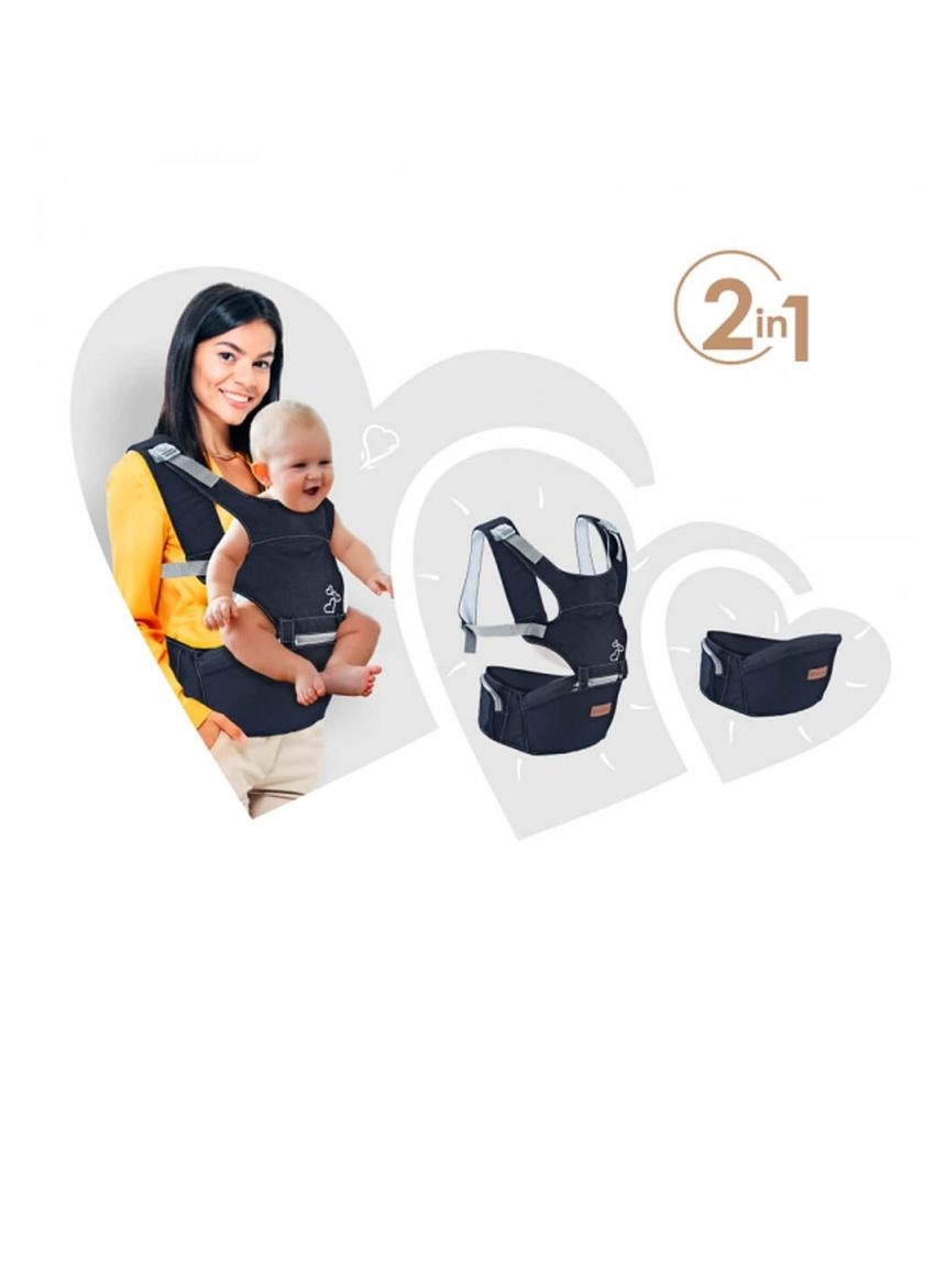 Bebe stars μάρσιπος lift & go black (έως 9kg) - Bebe Stars