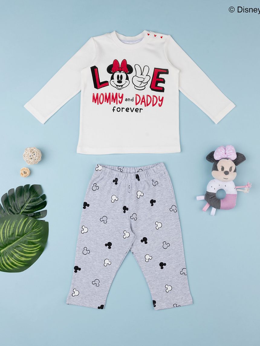 πιτζάμα valentine's day minnie για κορίτσι - Prénatal