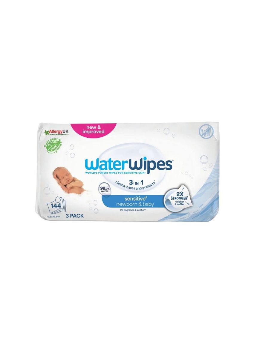 Waterwipes βιοδιασπώμενα μωρομάντηλα 144τμχ (3x48) ib/420118 - WaterWipes