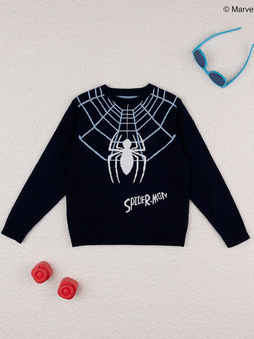παιδικό πουλόβερ μπλε spiderman για αγόρι - Prénatal
